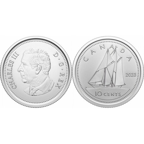Канада 10 центов, 2023 Король Карл III (2023-2024)