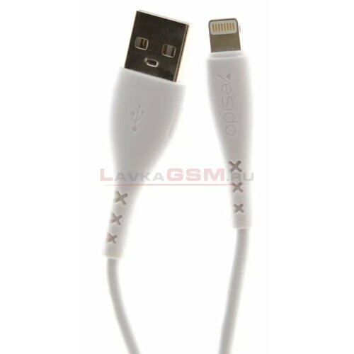 USB Кабель для Apple/iPhone Yesido CA26-1, 2A, 1м. Белый