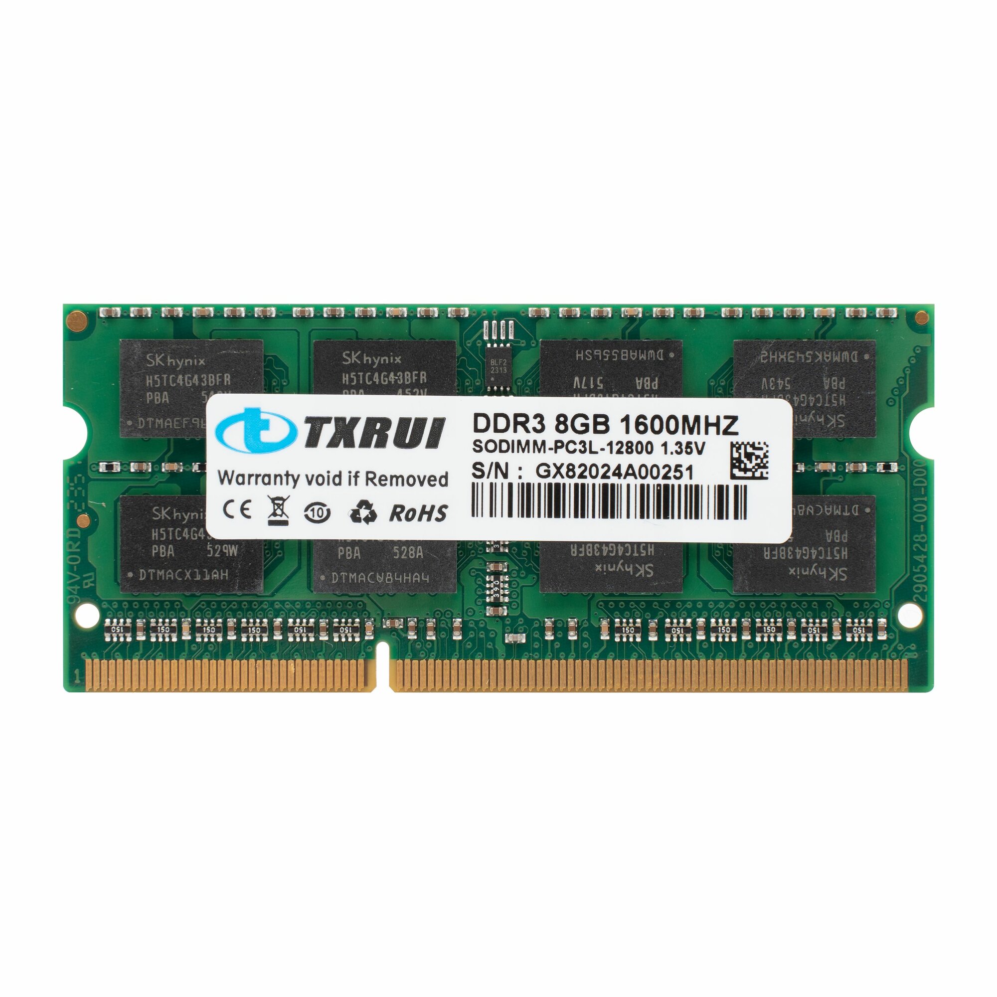 TXRUI Оперативная память DDR3 8 GB SO-DIMM 1600 MHz