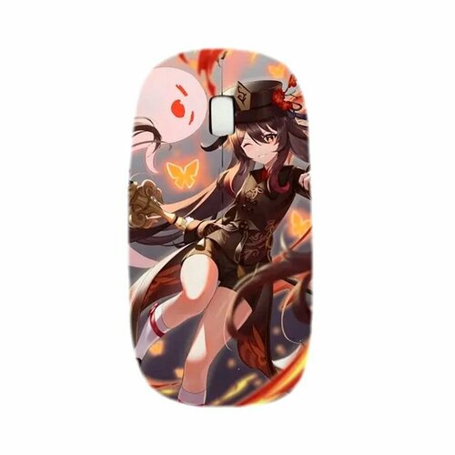 Беспроводная мышь аниме Геншин Импакт компьютерная игровая мышь бесшумная с USB приемником Genshin Impact для ноутбука в офис компьютера ПК для дома 239000₽