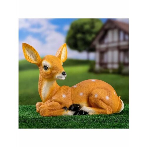 Садовая фигура Лежащий Оленёнок из полистоуна Хорошие 3169₽