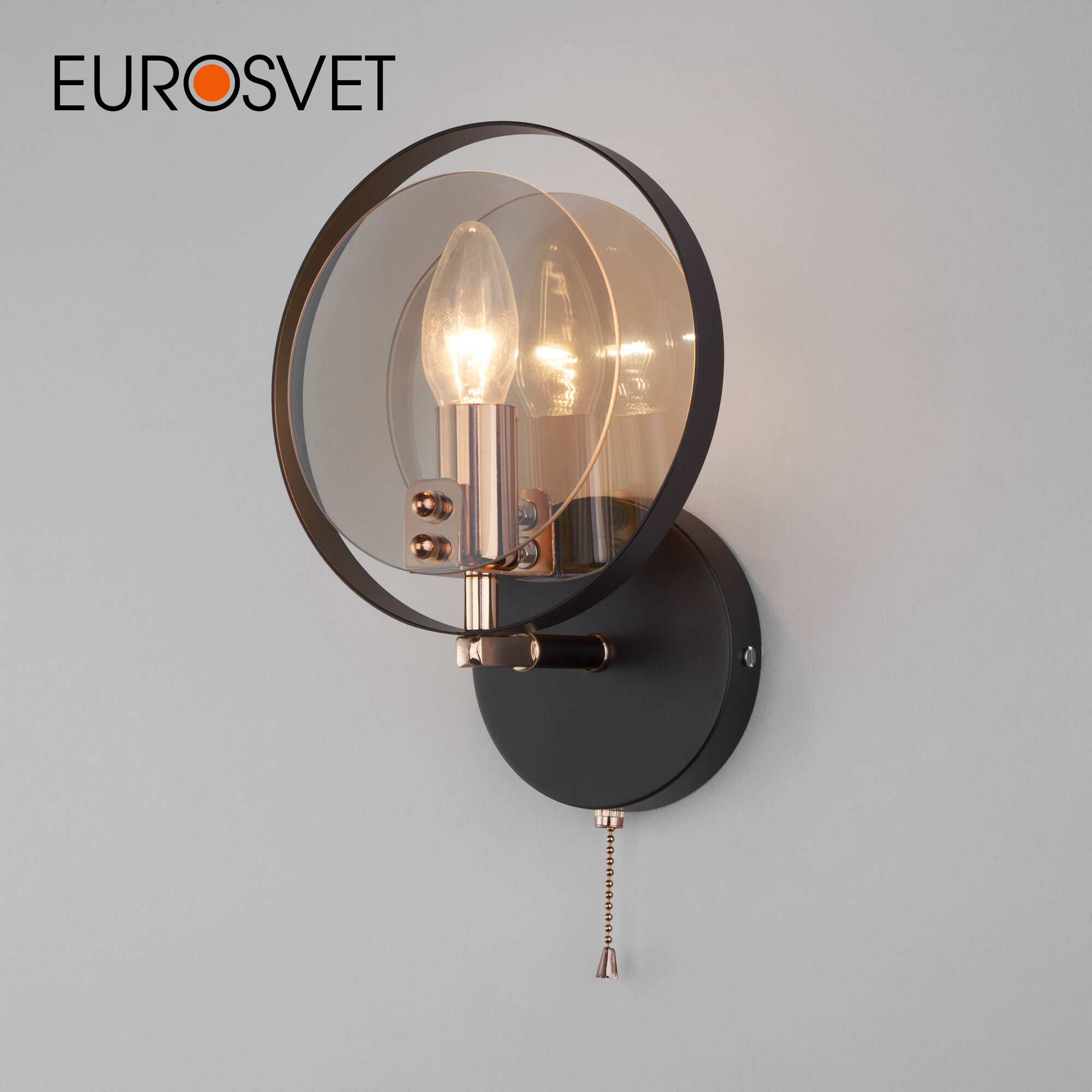Бра / Настенный светильник в стиле лофт Eurosvet Gallo 70121/1, цвет черный