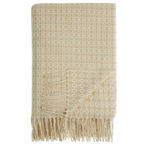 BY COLLECTION Плед 130х170см 70 полиэстер 30 вискоза бежевый 4199₽