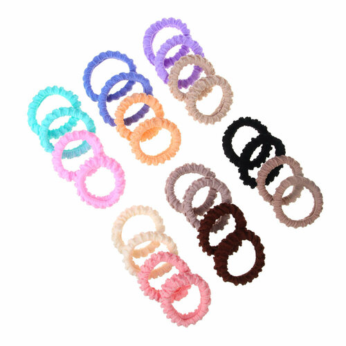 ЮНИLOOK Резинки для волос 25шт d2см нейлон 3-4 дизайна ACS-60 2 штуки 452₽