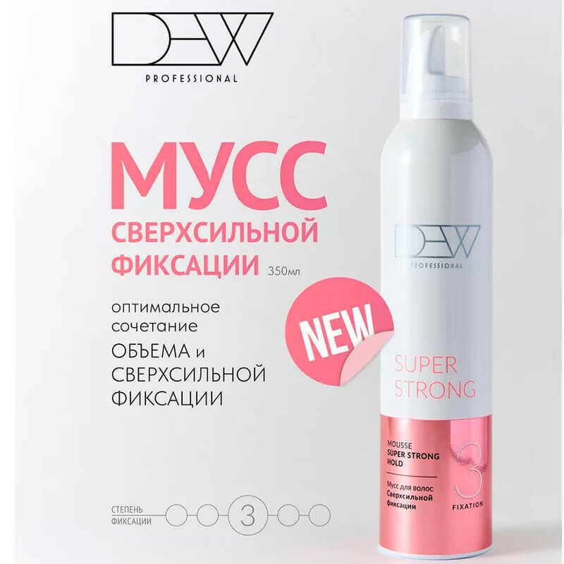 Мусс для волос DEW Professional сверхсильной фиксации 350 мл MSS3/350