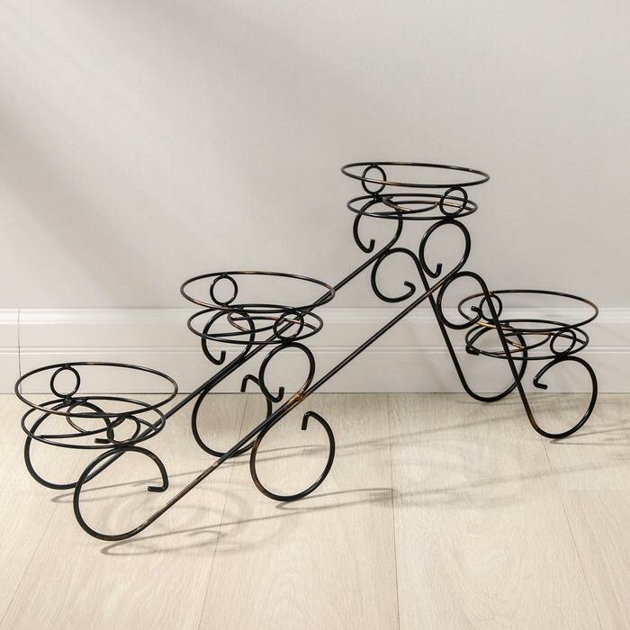 фото Подставка для цветов "Фиалка-4" Медный Антик