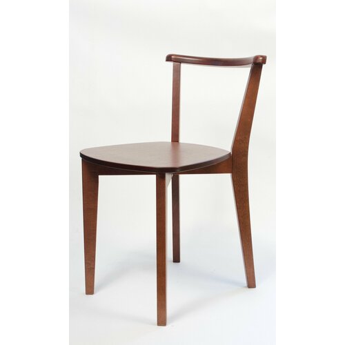 Стул Франк жесткий (орех) на кухню, кухонный стул из натурального дерева цвета орех (Мебиатор)