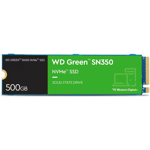 Твердотельный накопитель WD Green SN350 500ГБ M2 2280 PCIe 30 x4 M2 WDS500G2G0C 4124₽