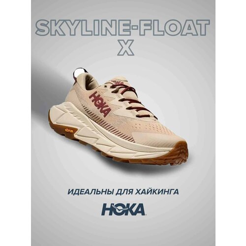фото Кроссовки hoka skyline-float x, полнота d, размер us7.5d/uk7/eu40 2/3/jpn25.5, розовый, коричневый