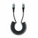 Зарядный кабель ROCK PD 60W Type-C to Type-C Spring Coil Fast Cha...