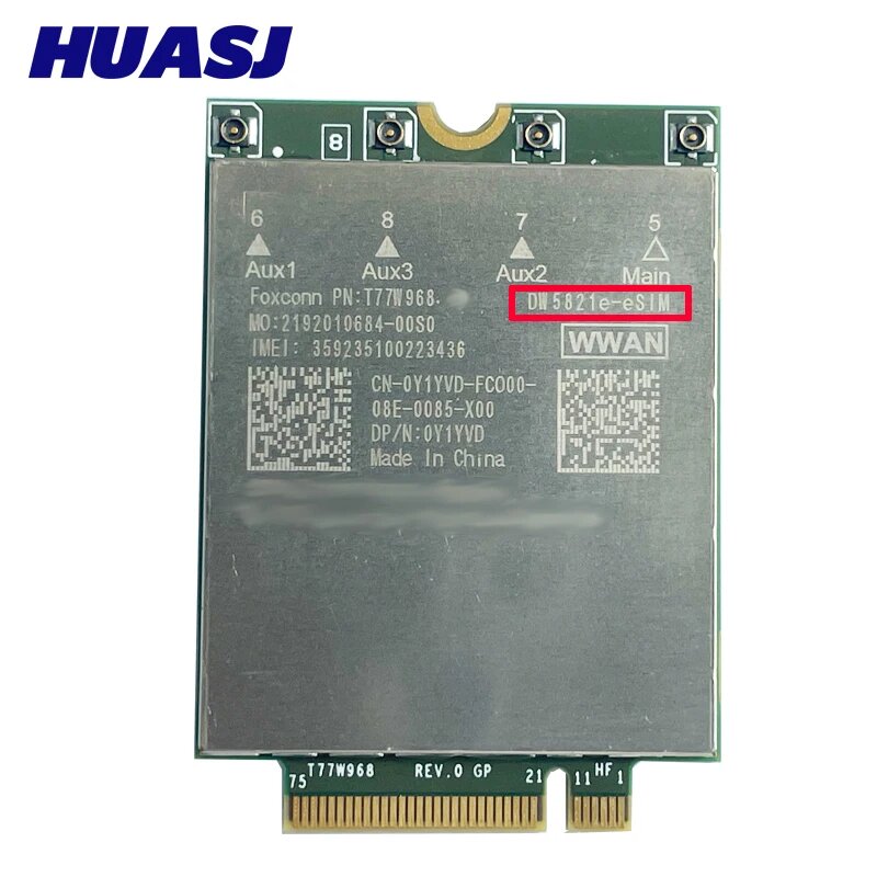 Модуль карты HUASJ DW5821e-eSIM LTE Cat16 для Latitude 5420 5424 7424 7400