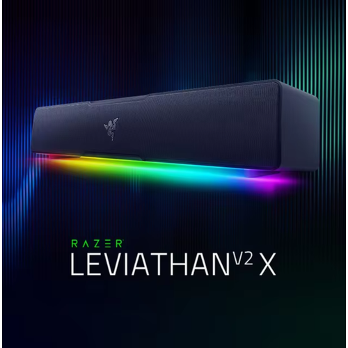 Саундбар компьютерный Razer Leviathan V2 X THX Spatial Audio SPL 90 дБ RGB-подсветка USB Type-C и Bluetooth 52 15750₽