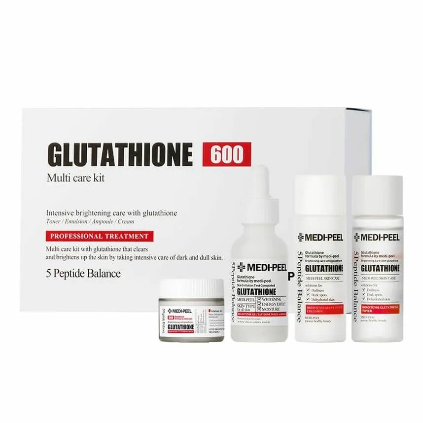MEDI-PEEL/ Набор против пигментации и выравнивания тона кожи, Bio-Intense Gluthione 600 Multi Care Kit, Корея