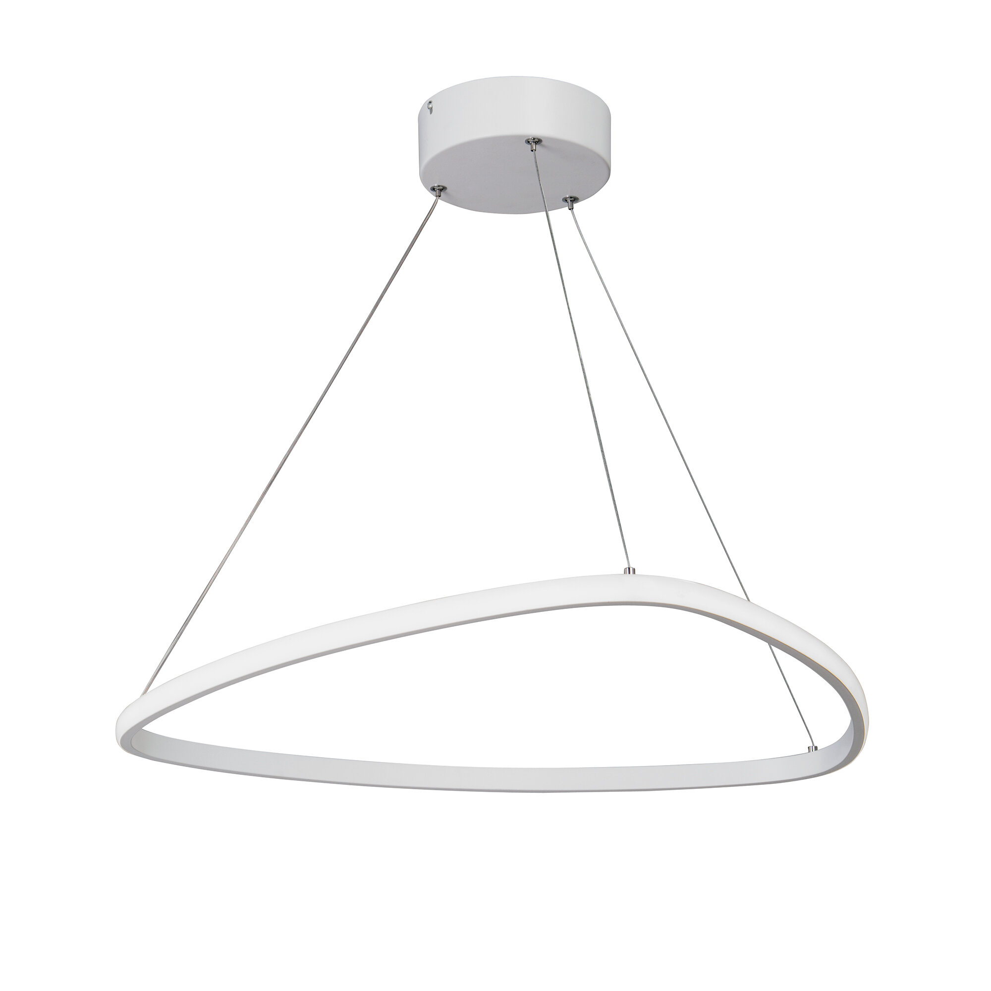 Люстра подвесная LED Vitaluce V4624-0/1S , светодиодная лента 10м2, 39Вт, температура света 3900-4200K, свет нейтральный, цвет белый матовый.