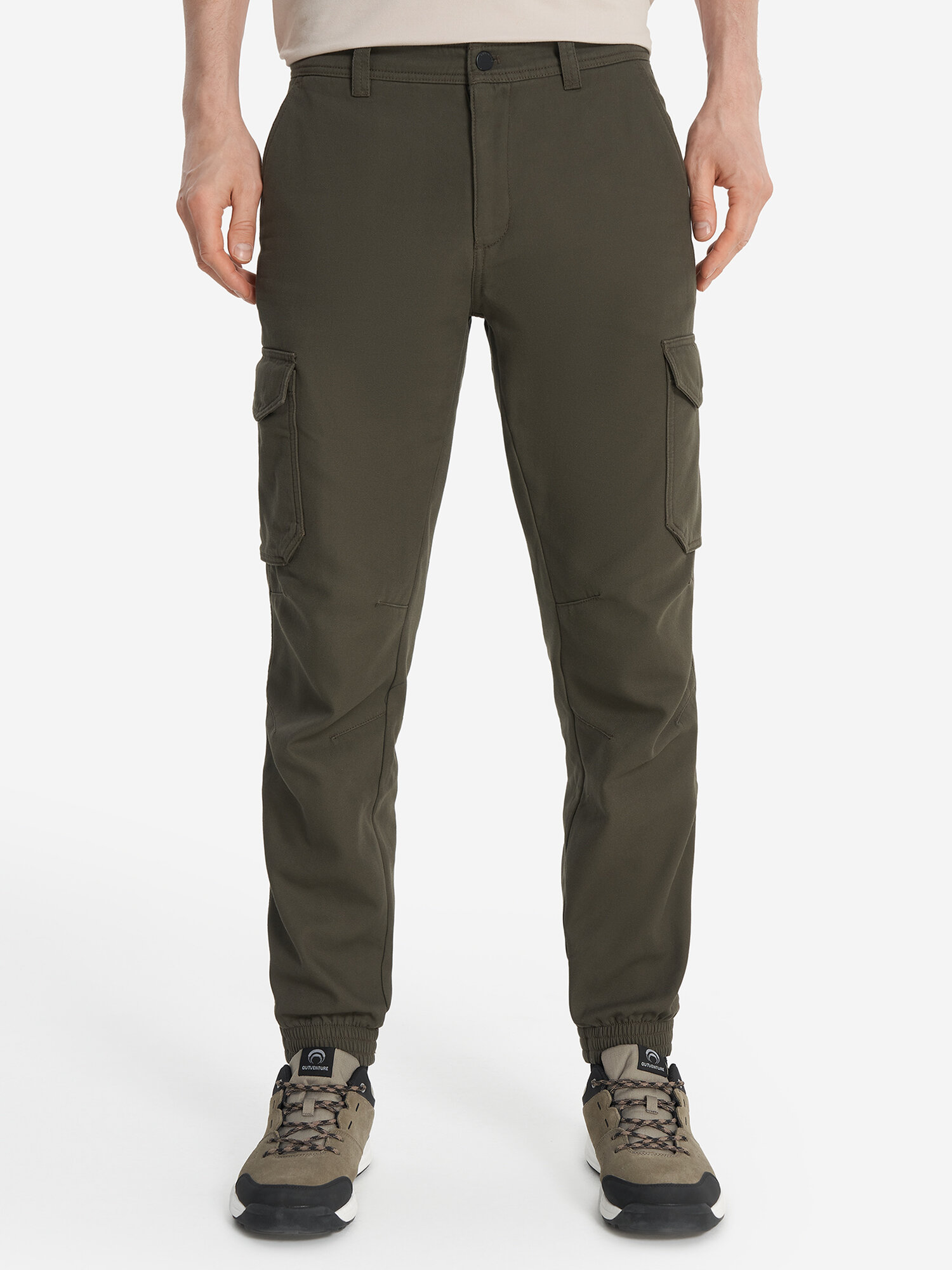 Брюки утеплённые OUTVENTURE Travel Men's Padded Pants, размер 54, темно-коричневый — фото 1