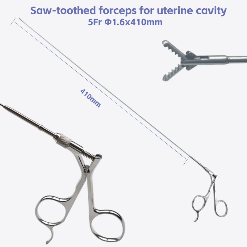 Хирургические щипцы для гистероскопии 410mm Saw-toothed