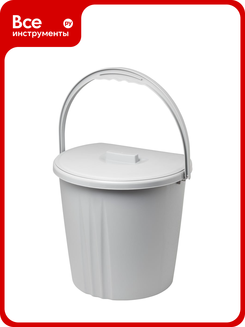 Ведро пристенное Архимед 11л с крышкой Р1008
