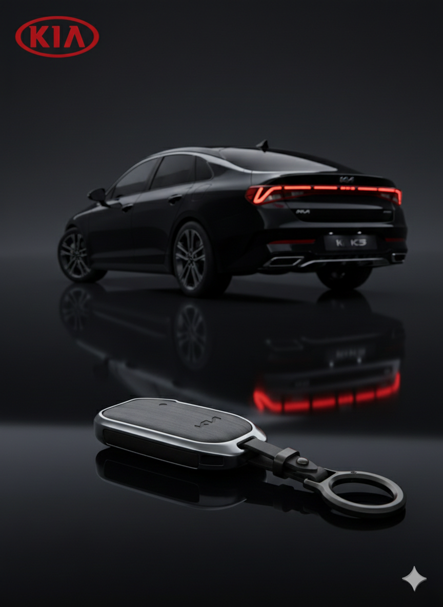 Чехол пульта Goodyear, для KIA, серебристый, алюминий/силикон