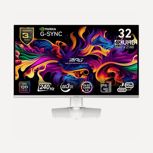 Изображение товара Монитор MSI MPG 321URXW (9S6-3DD29A-051) белый, 31,5" QD-OLED, OLED, 3840x2160, 240 Гц