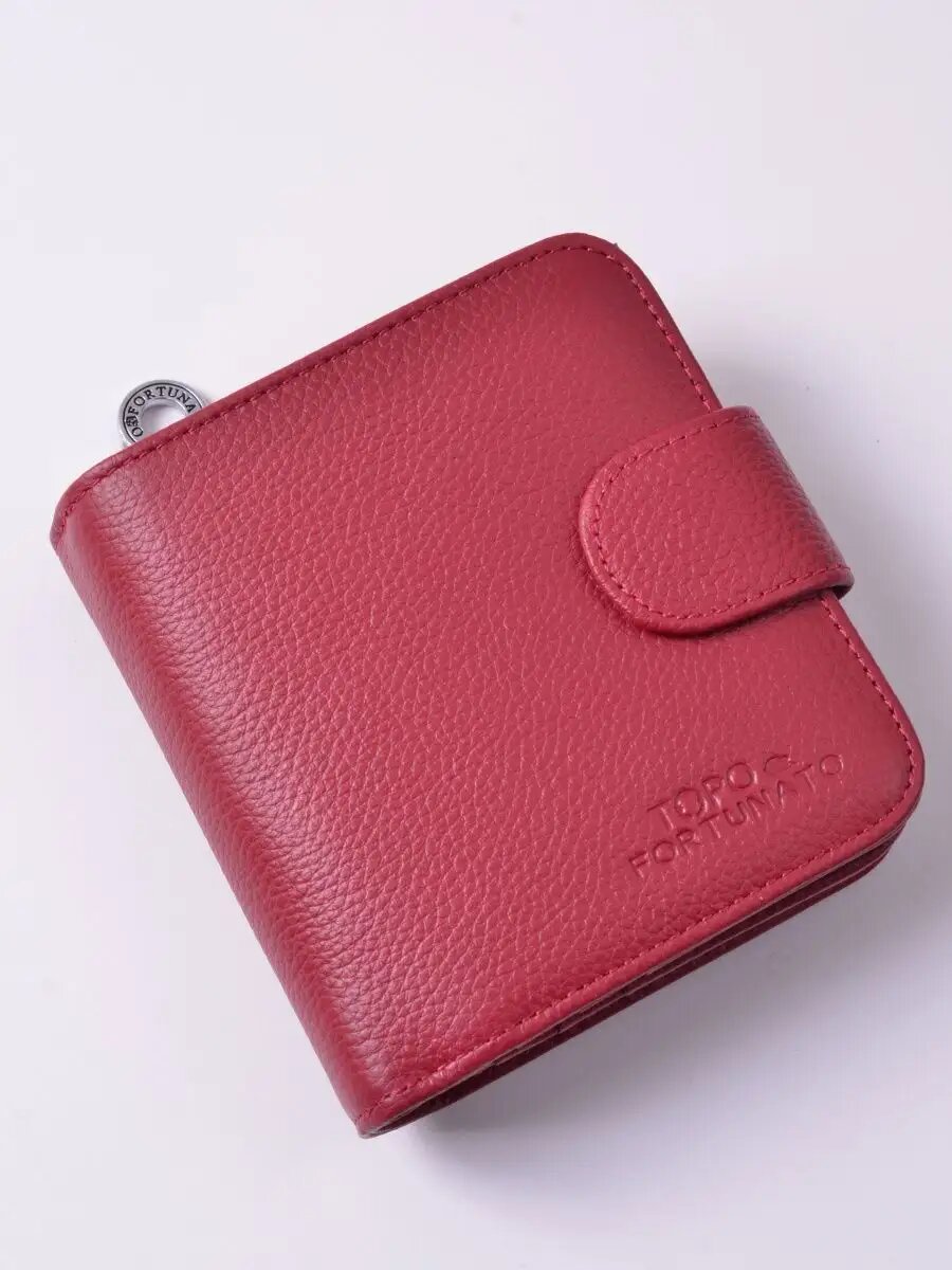 Кошелек Topo Fortunato, фактура матовая, бордовый — фото 1