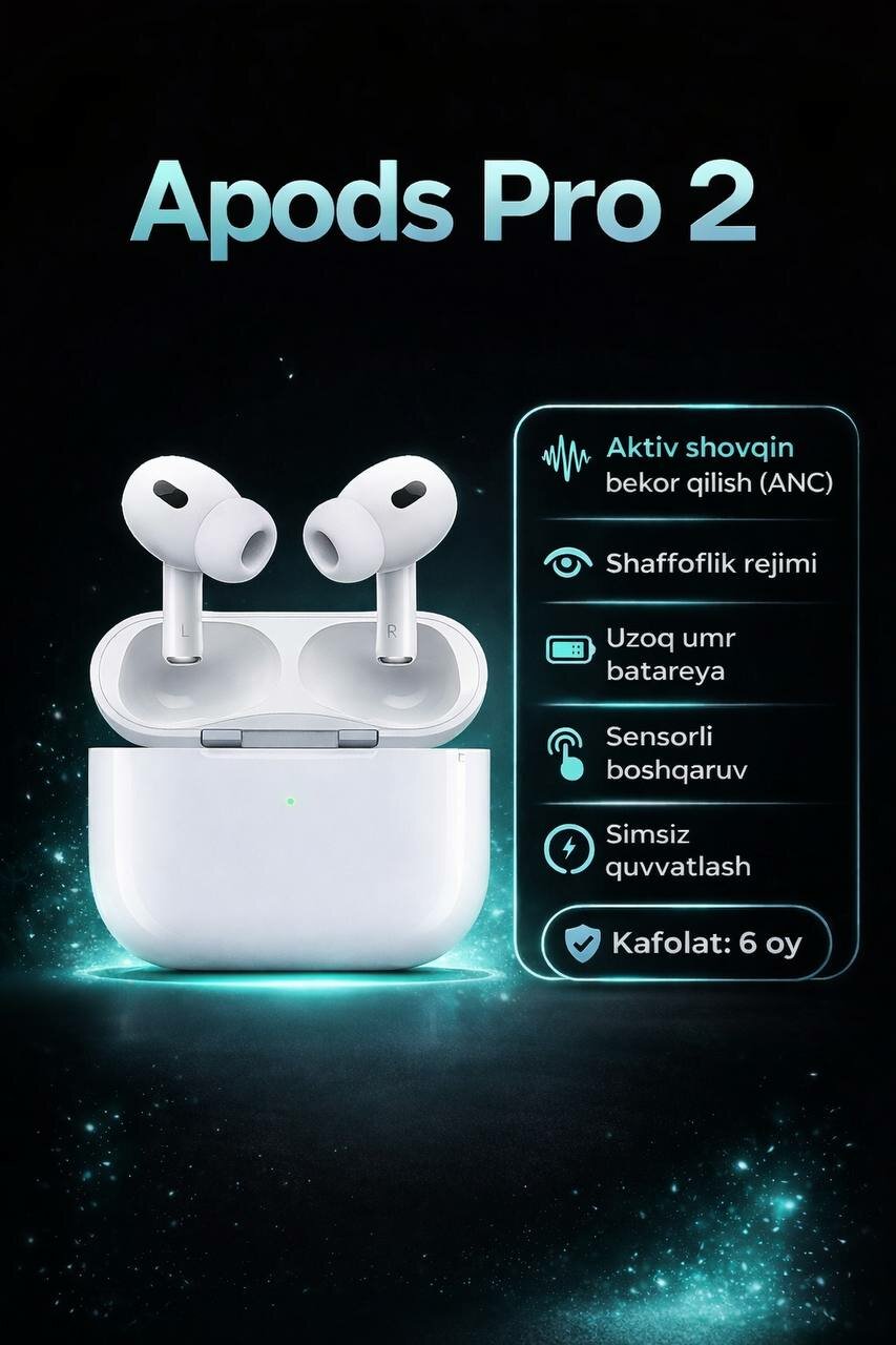 Apple AirPods Pro 2 ANC (2-го поколения) с активным шумоподавлением ANC, Bluetooth-наушники