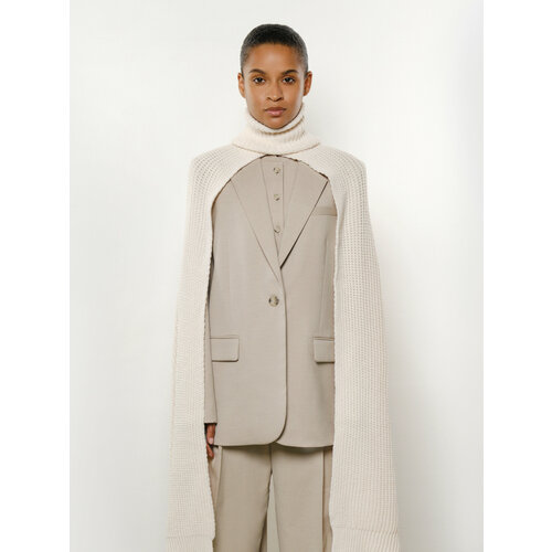 фото Шарф unu, one size, бежевый, экрю