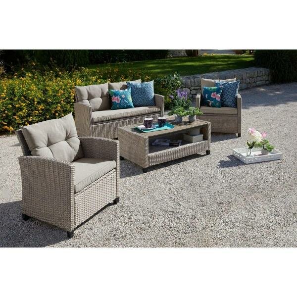 Плетеный комплект мебели с диваном Afina AFM-804B Beige-Grey арт. AFM-804B Beige-Grey - фотография № 2