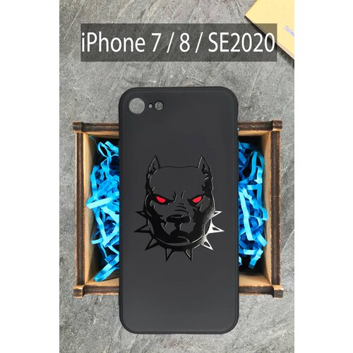 Силиконовый чехол Питбуль для iPhone 7 / 8 / SE 2020 / Айфон 7 / Айфон 8 силиконовый чехол бмв м для iphone 7 8 se 2020 айфон 7 айфон 8