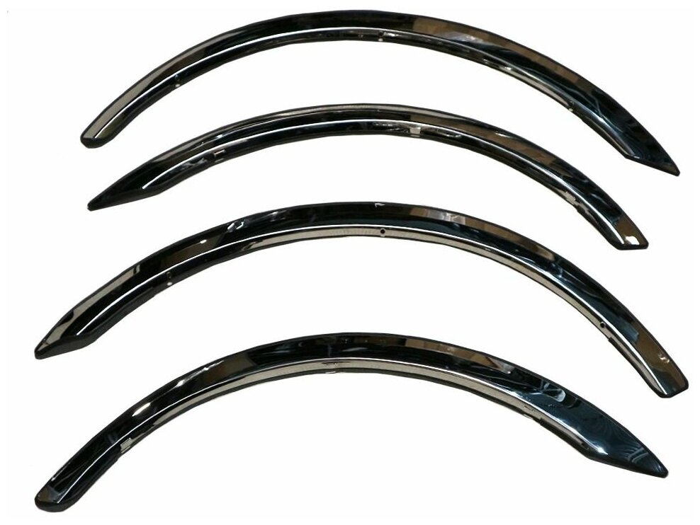 Хромированные накладки на арки колес Nissan Livina L10 2006-2013 короткие / Ниссан Ливина Л10 2006-2013