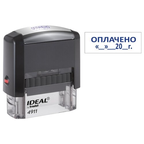 Штамп Ideal оплачено, дата 38*14мм (161489)