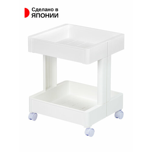 Этажерка с 2 секциями на колёсиках 391х357х467 см 4736₽