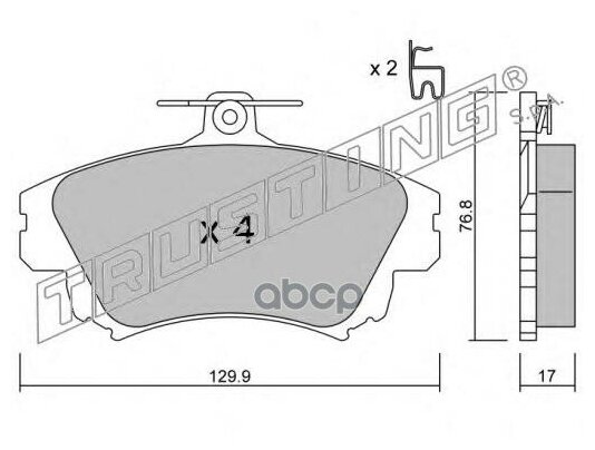 Комплект тормозных колодок Trusting 2950 для Mitsubishi Carisma Colt VI; Volvo S40 I V40