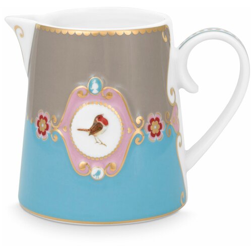 Молочник маленький Pip Studio Love Birds Medallion Blue-Khaki, 270 мл, 51.007.008