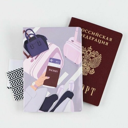 Обложка для паспорта , фиолетовый