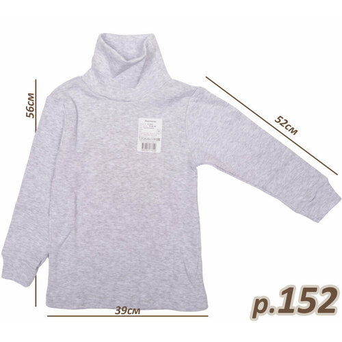 фото Водолазка , размер 152, серый нет бренда