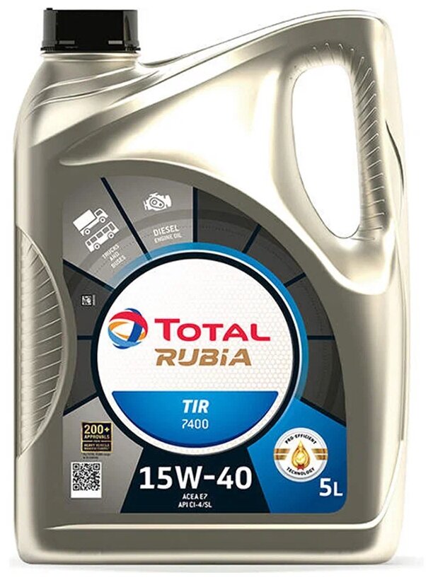 Моторное масло Total Rubia TIR 7400 15W-40 5л