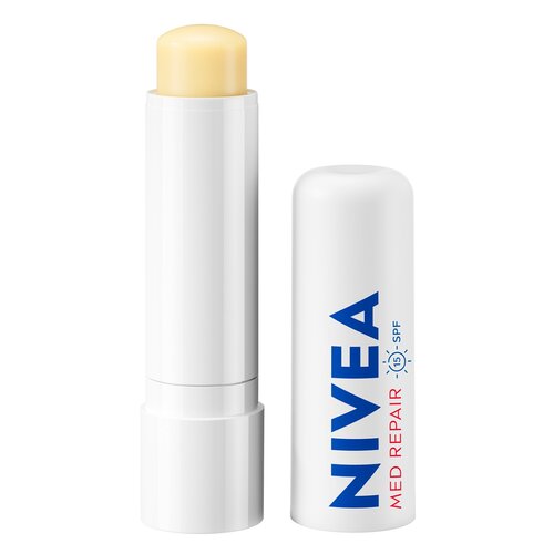 NIVEA Бальзам для губ NIVEA SOS-уход с маслом дерева ши и пантенолом, 4,8 гр., белый бальзам для губ nivea аква забота spf 15