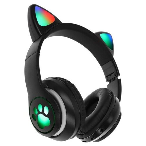 Наушники беспроводные Кошки W-32 микрофон BT 50 AUX microSD MP3 400 мАч черные 7348412 169500₽