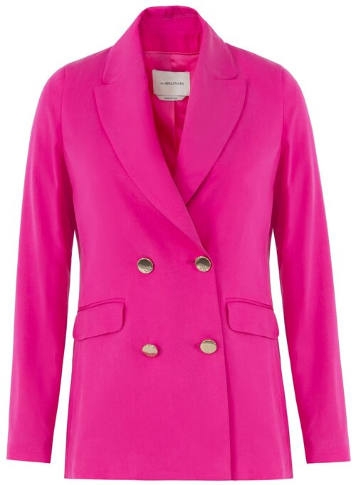 Пиджак Anna Molinari, силуэт прямой, размер 44, розовый