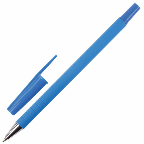 Упаковка 24 шт Ручка шариковая BRAUBERG Capital blue синяя корпус soft-touch голубой узел 07 мм линия письма 035 мм 142493 1039₽