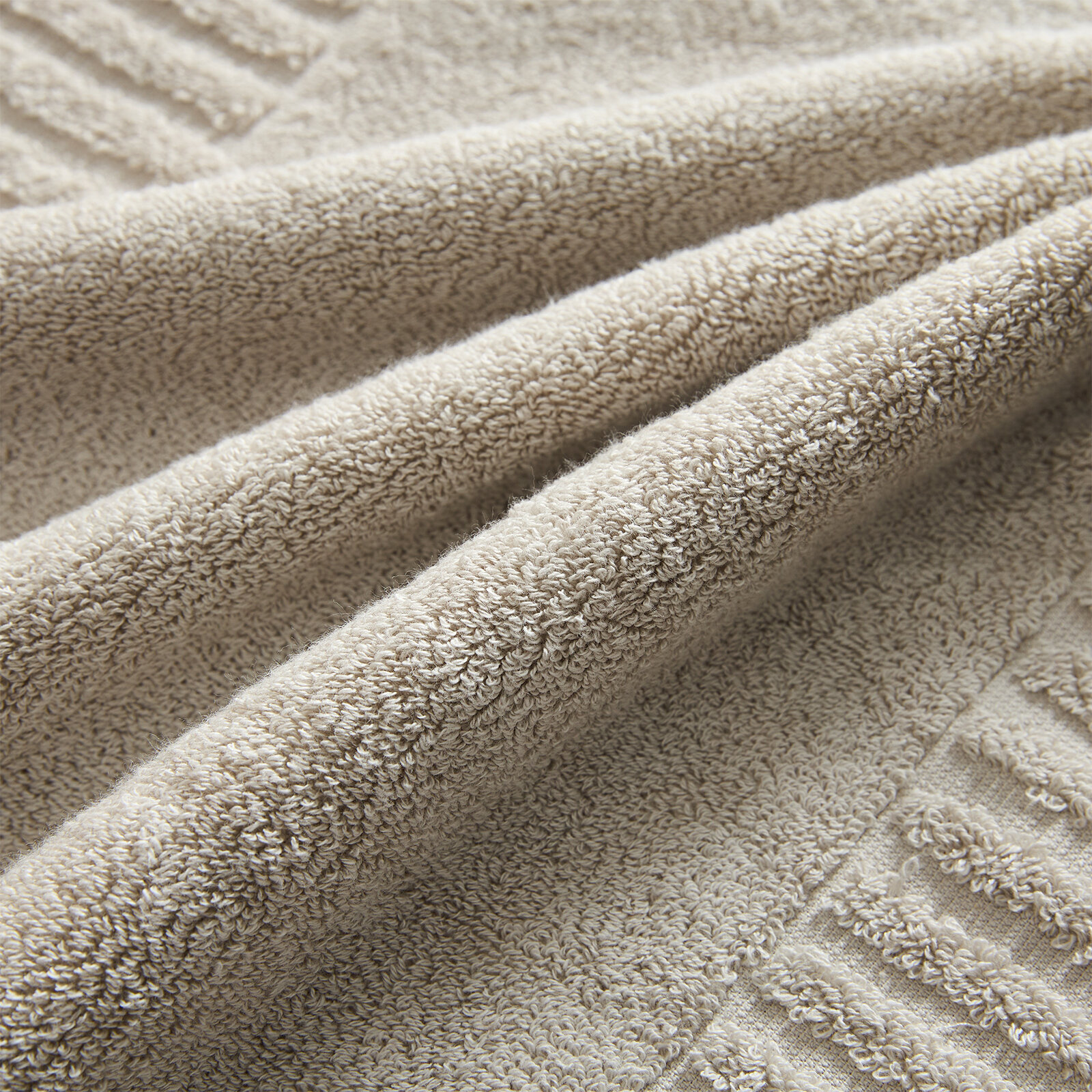 Полотенце махровое для ног Cozy Home "Nervato" 50х70 см, светло-серый - фотография № 4
