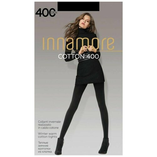 Колготки  Innamore Cotton, 400 den, размер 4, черный