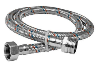 Подводка гибкая для воды 1/2", гайка-штуцер, 60 см