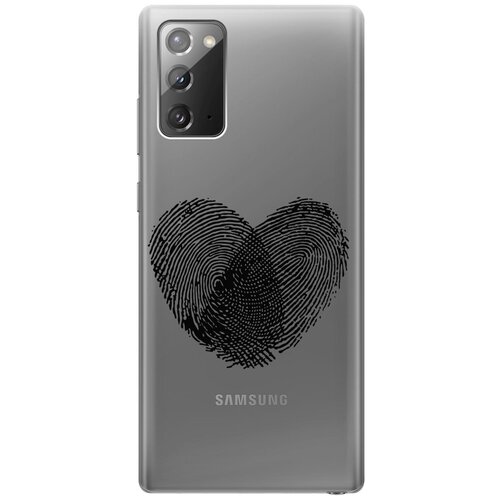 Силиконовый чехол с принтом Lovely Fingerprints для Samsung Galaxy Note 20 / Самсунг Ноут 20 матовый чехол lovely fingerprints w для samsung galaxy note 20 ultra самсунг ноут 20 ультра с 3d эффектом черный