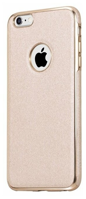 Чехол-накладка для iPhone 6/6S (4.7) HOCO GLINT LEATHER PLATING TPU золото
