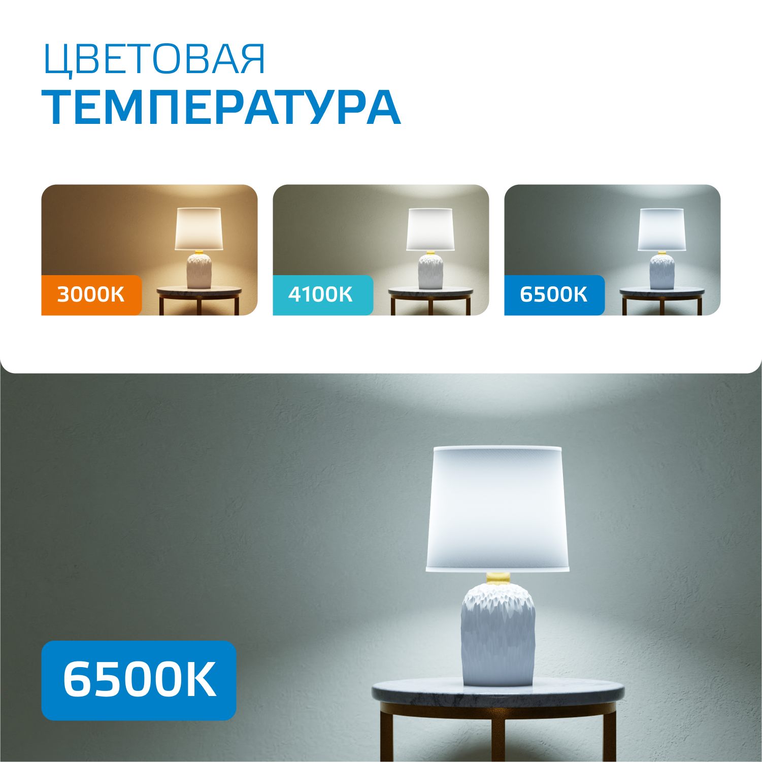 Лампочка светодиодная E27 Груша 12W холодный свет 6500K упаковка 10 шт. Gauss Elementary