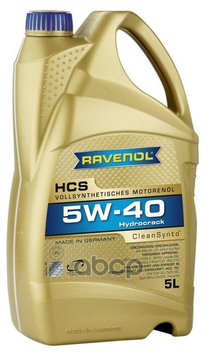 Ravenol Моторное Масло Ravenol Hcs Sae 5w-40 ( 5л) New