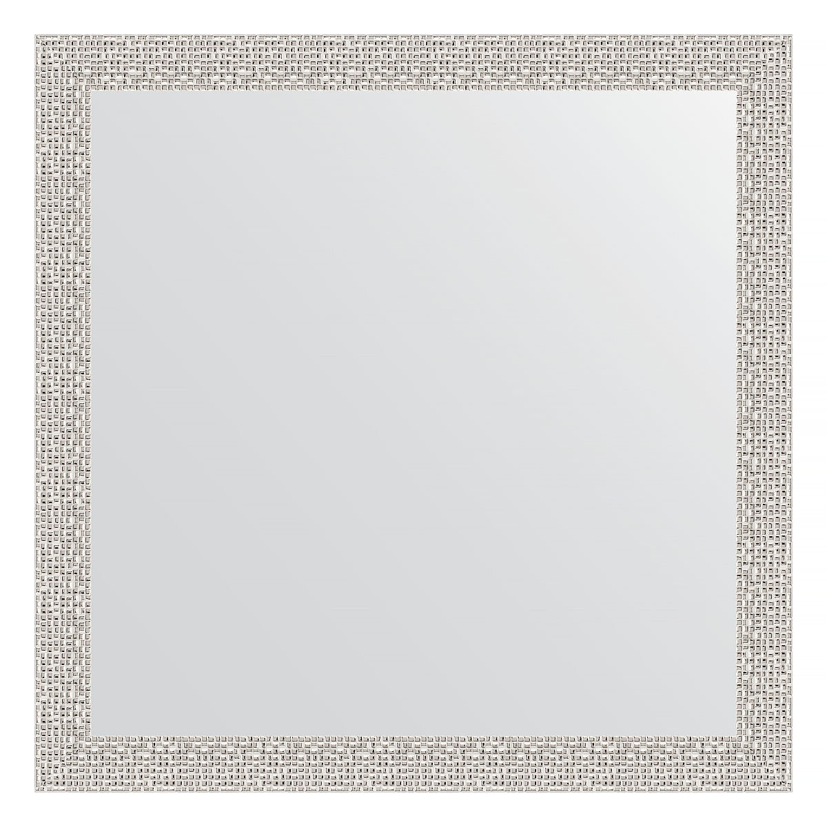 Зеркало настенное EVOFORM в багетной раме мозаика хром, 61х61 см, для гостиной, прихожей, кабинета, спальни и ванной комнаты, BY 3132