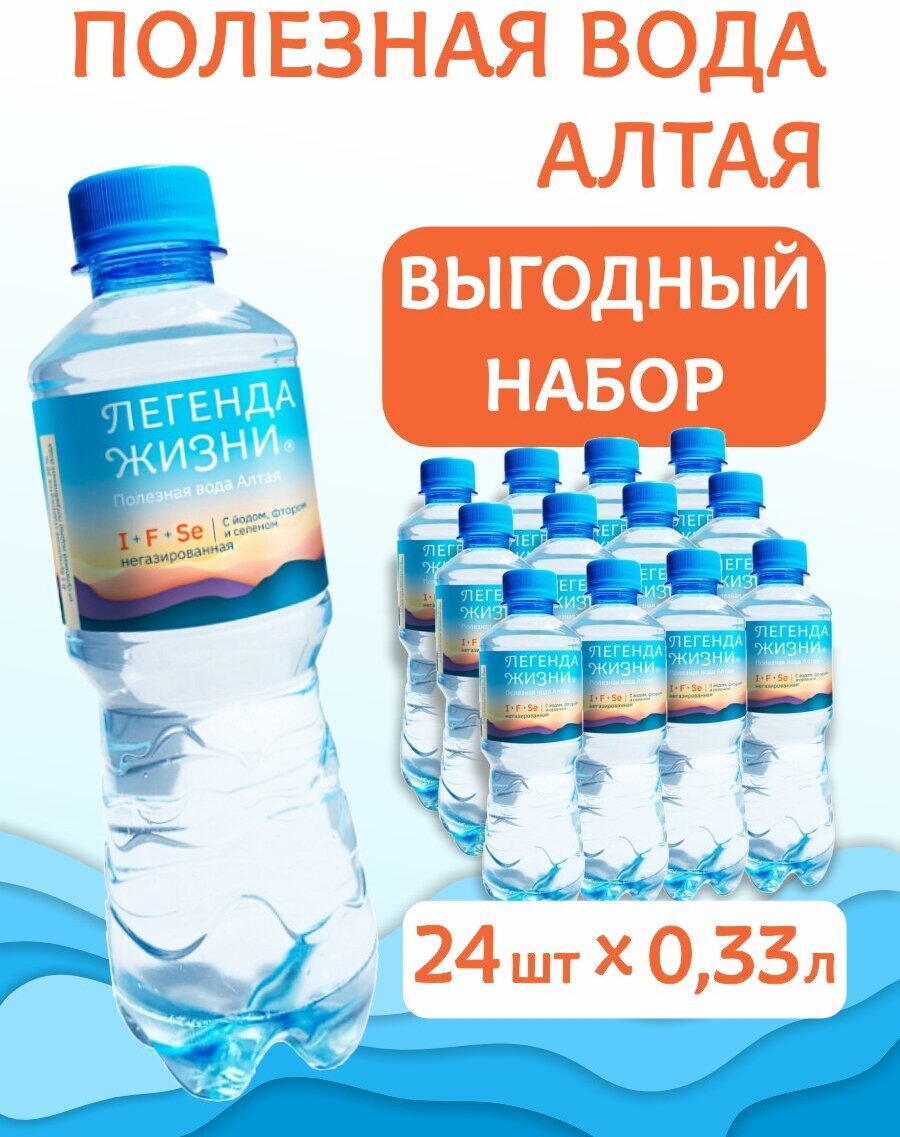 Вода питьевая негазированная ЙОД фтор СЕЛЕН-0,33л.-24шт.