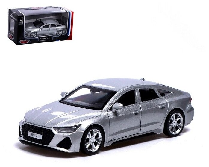 Машина металлическая AUDI RS7, 1:43, инерция, открываются двери, цвет серый (1 шт.)